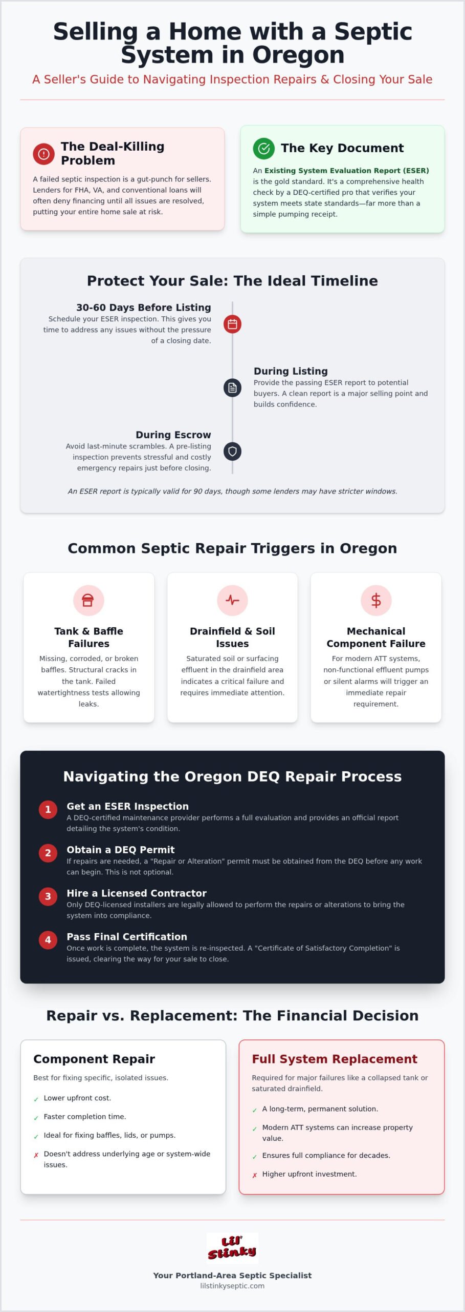 Oregon Septic Repair Requirements for Home Sellers