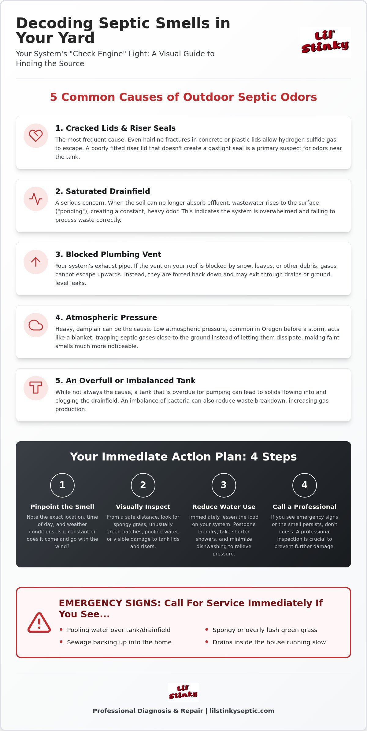 Septic Smell in Yard: What to Do and How to Fix It (2026 Guide)